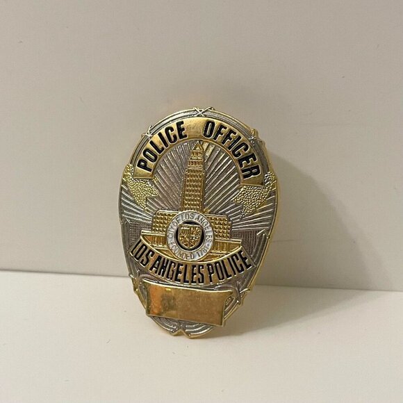 LAPD Los Angeles Police Pin Badge Double Backing Pinback - Picture 2 of 10